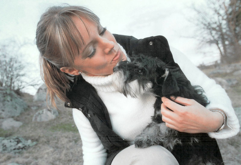 Ur familjens album: Jannica nära hundarna